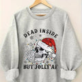 Womens Christmas Skull & Letter Print Long Sleeve Crew Neck Pullover Sweatshirt - Soft, Casual, and Cozy for Fall &...