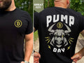Workout T Shirt for Men, Pump Day Weightlifting Tee, Bitcoin Bull Tshirt, Workout Shirt Hoodie, Sweatshirt | ZylaModa.com