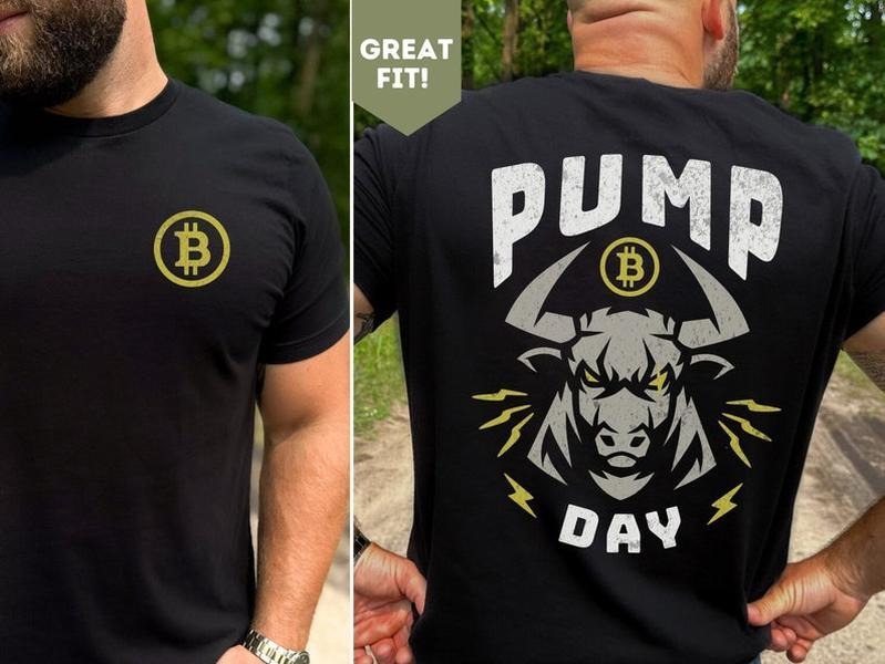 Workout T Shirt for Men, Pump Day Weightlifting Tee, Bitcoin Bull Tshirt, Workout Shirt Hoodie, Sweatshirt | ZylaModa.com