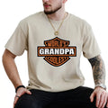 World's Coolest Grandpa T-Shirt, New Grandpa Announcement Tee, Motorcycle Grandpa Shirt, Ultra Soft Cotton Tee, Everyday...
