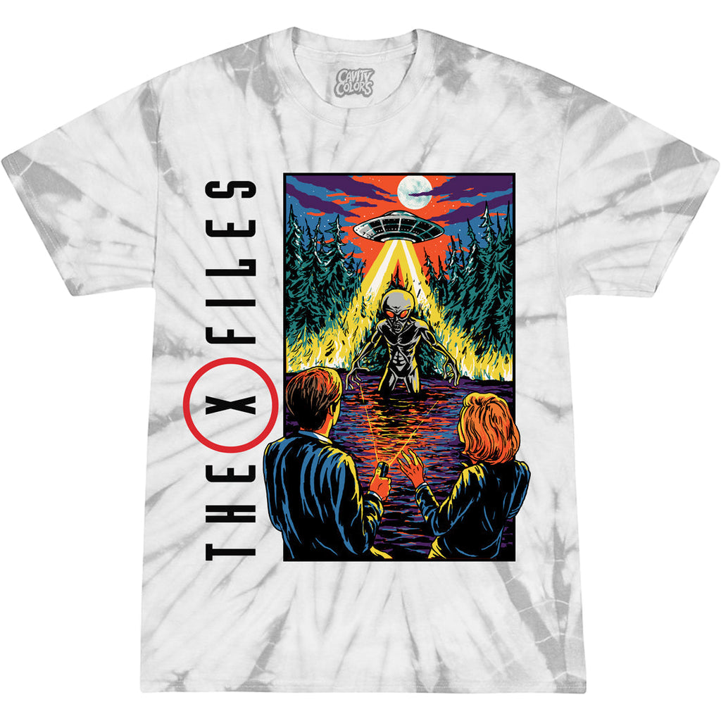 X-FILES: '90s TV - T-SHIRT (GREY ALIEN TIE DYE) Hoodie, Sweatshirt | ZylaModa.com (Image 1)