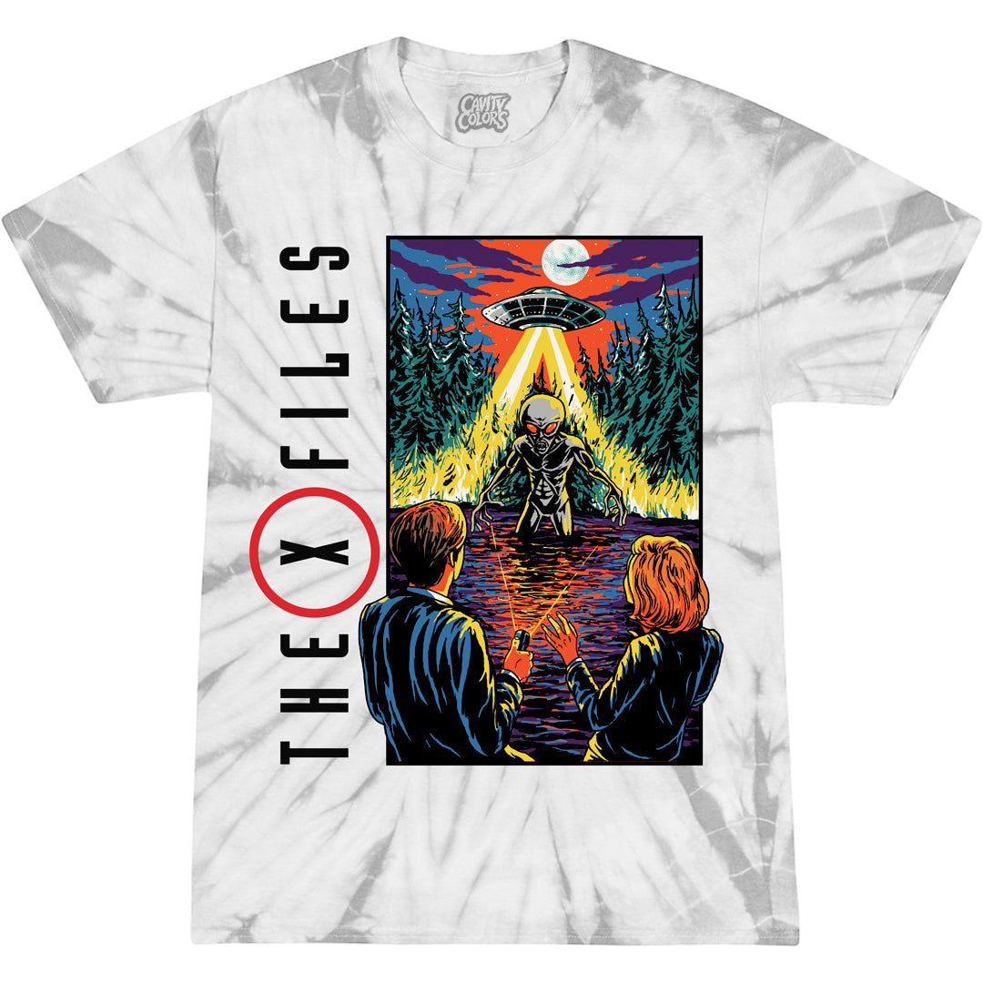 X-FILES: '90s TV - T-SHIRT (GREY ALIEN TIE DYE) Hoodie, Sweatshirt | ZylaModa.com (Image 1)