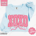 XOXO Comfort Colors Sweatshirt, Valentine's Day Women's Crewneck, Valentine Women's Sweater T-Shirts, Hoodie | ZylaModa.com