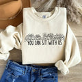 You Can Sit With Us, Christian Shirt, Religious Gift, Jesus Sweatshirt Cotton Sweaters Hoodie | ZylaModa.com