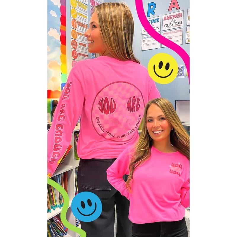 You are You Graphic Long Sleeve Shirt Hoodie, Sweatshirt | ZylaModa.com