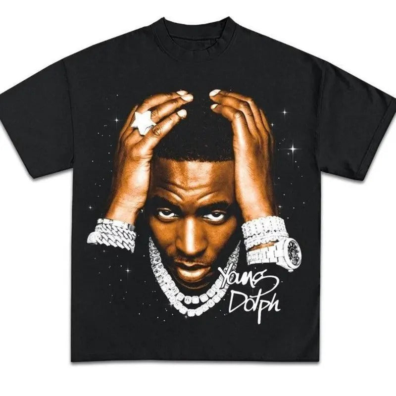 Young Dolph 90s Rapper Shirt, Streetwear Gifts Shirt Hoodie, Sweatshirt | ZylaModa.com