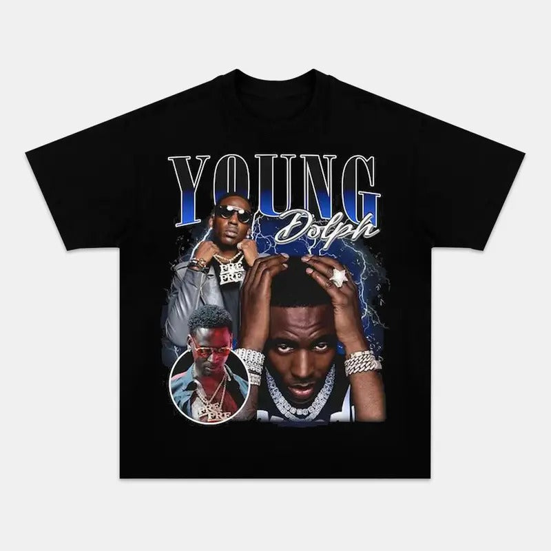 Young Dolph Tee Shirt Hip Hop Rap Black Crew T-Shirt Hoodie, Sweatshirt | ZylaModa.com