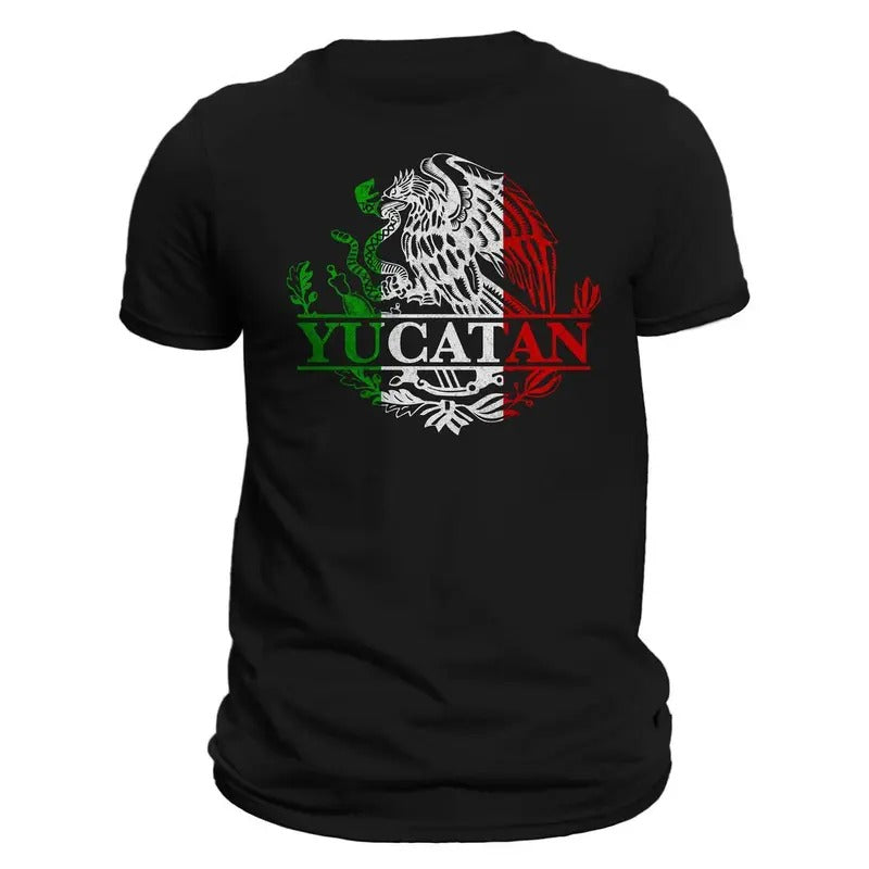 Yucatan Mexico Eagle Emblem Mexican T-Shirt Classic Menswear Soft Tee Hoodie, Sweatshirt | ZylaModa.com