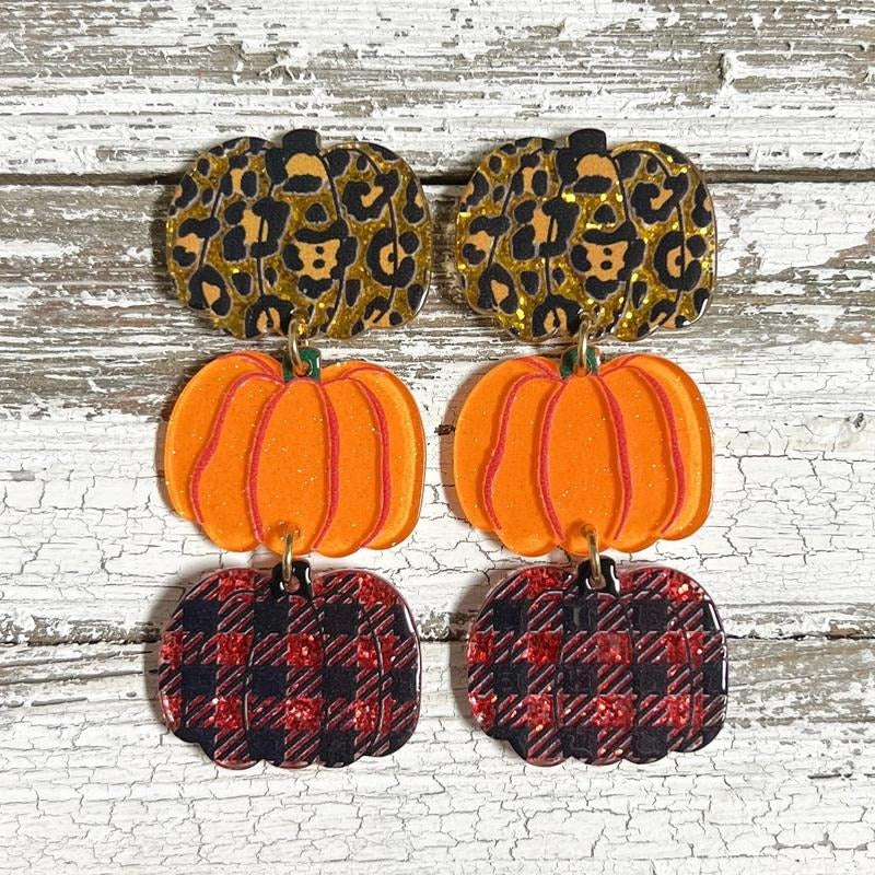 ZPumpkin Dangle Leopard Post Earrings T-Shirts, Hoodie, Sweatshirt | ZylaModa.com