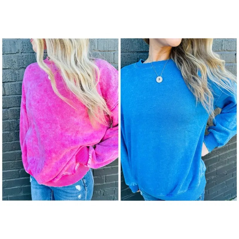 Zenana Mineral Wash Pullover T-Shirts, Hoodie, Sweatshirt | ZylaModa.com