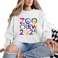 Zoo Crew 2025 Colorful Sweatshirt Animals Birthday T-Shirt Unisex Hoodie Cotton Womenswear | ZylaModa.com