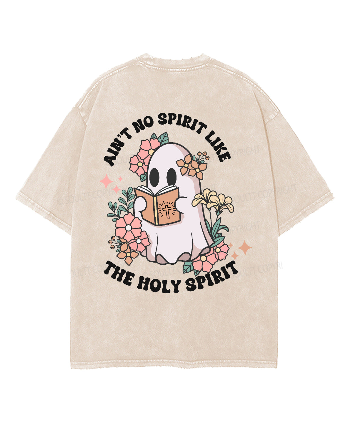 Ain't No Spirit Like The Holy Spirit Double Sided Unisex Washed Christian T-shirt Hoodie, Sweatshirt | ZylaModa.com (Image 5)