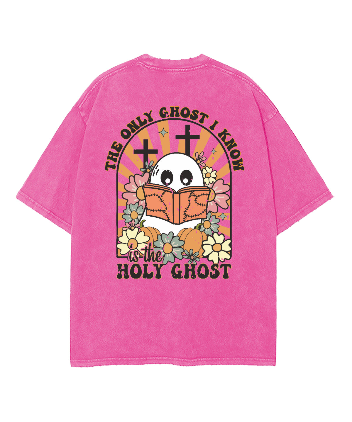 The Only Ghost I Know Double Sided Washed Christian T-shirt Hoodie, Sweatshirt | ZylaModa.com (Image 4)