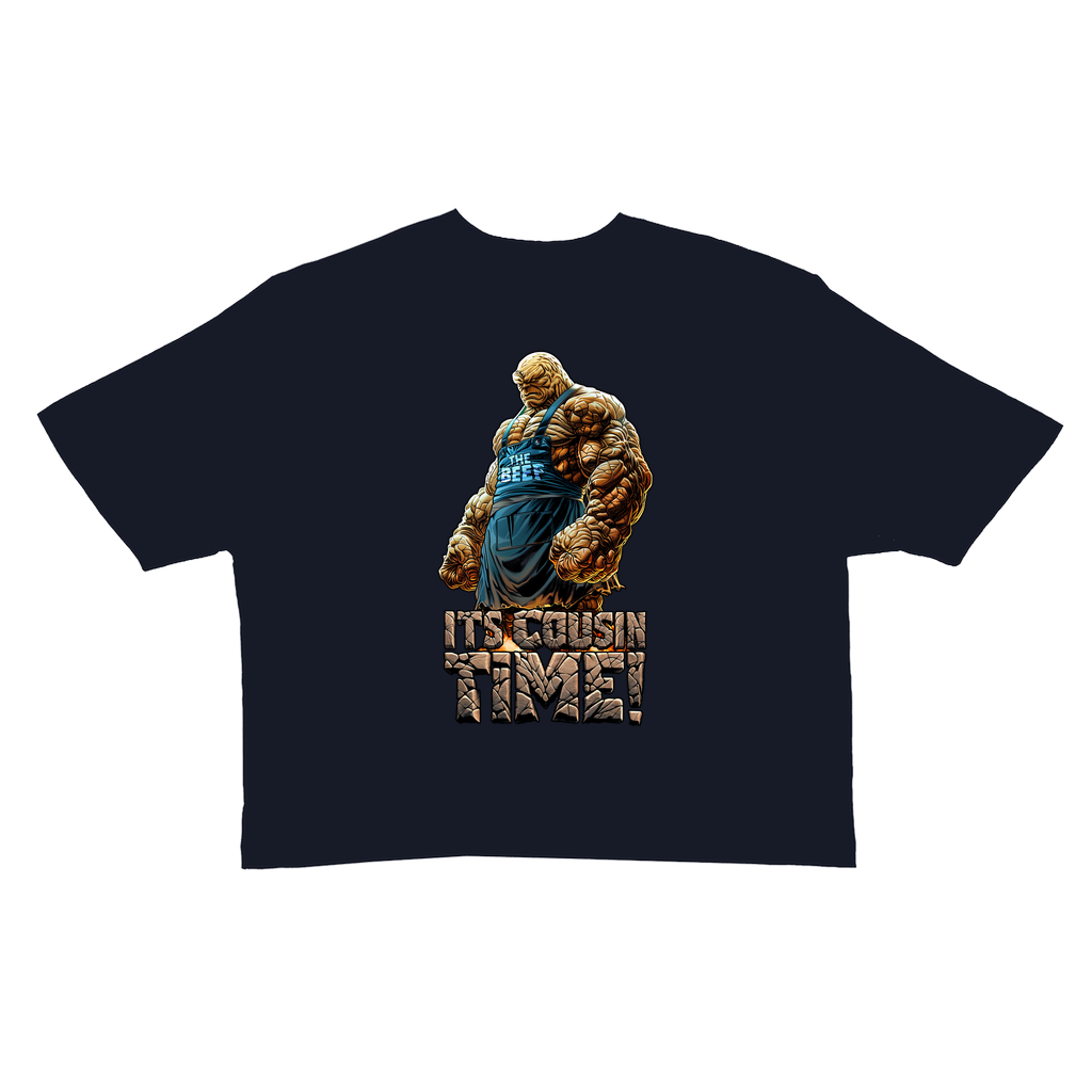It's Cousin Time Women's Crop T-Shirt Hoodie, Sweatshirt | ZylaModa.com (Image 3)