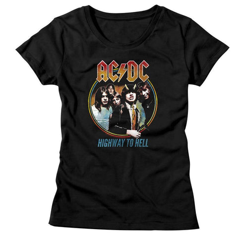 AC/DC - Highway To Hell Tricolor Womens T-Shirt Hoodie, Sweatshirt | ZylaModa.com