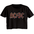 AC/DC - Leopard Print Womens Crop Tee Hoodie, Sweatshirt | ZylaModa.com