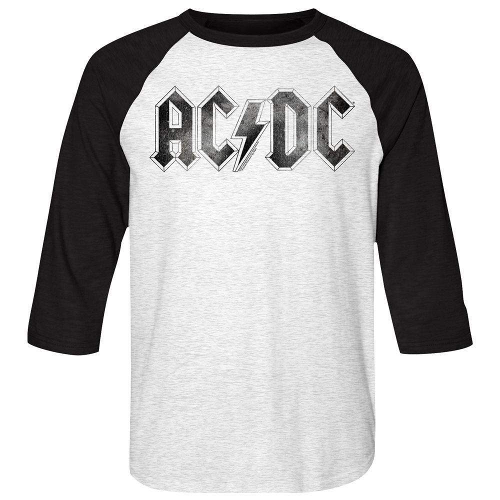 AC/DC - Logodistress Baseball Shirt Hoodie, Sweatshirt | ZylaModa.com