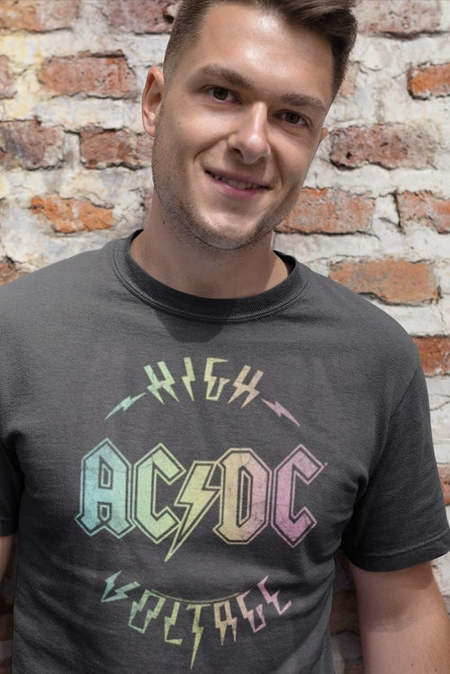 AC/DC - Multicolor Voltage T-Shirt Hoodie, Sweatshirt | ZylaModa.com (Image 1)