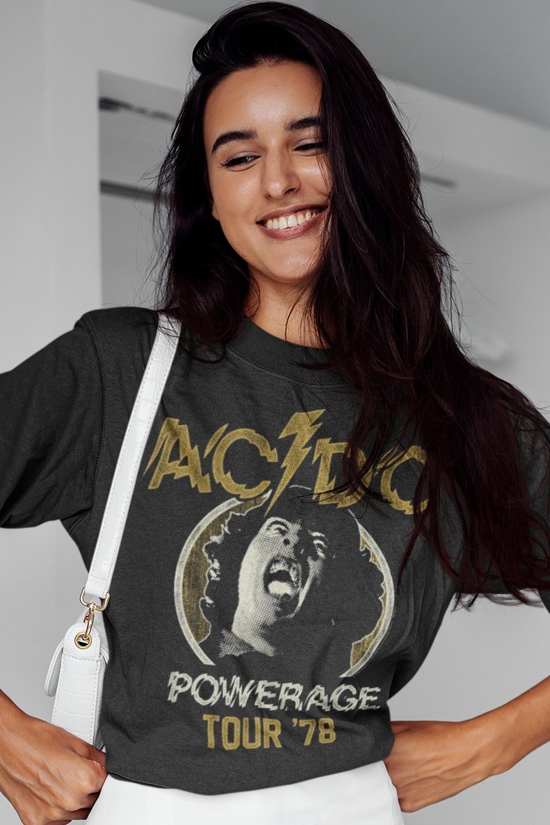 AC/DC - Powerage Tour Boyfriend Tee Hoodie, Sweatshirt | ZylaModa.com (Image 1)