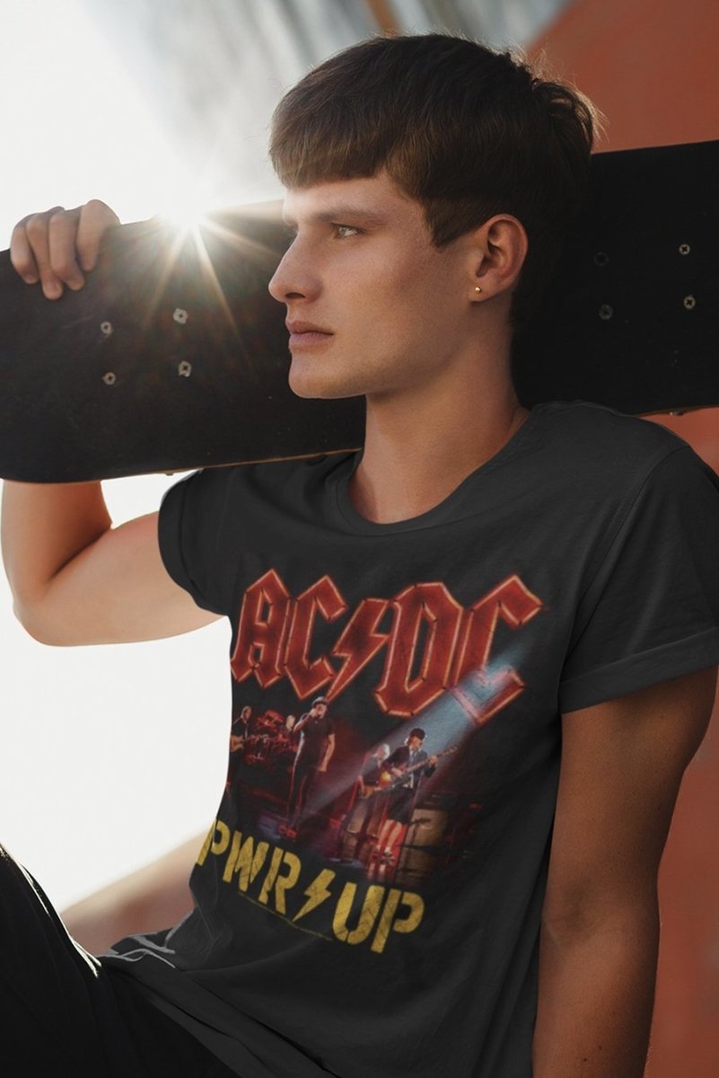 AC/DC - Pwr up Band Photo T-Shirt Hoodie, Sweatshirt | ZylaModa.com (Image 1)
