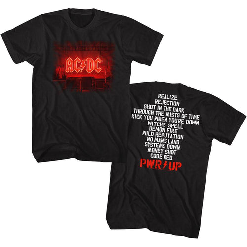 AC/DC - Pwrup Track List Boyfriend Tee Hoodie, Sweatshirt | ZylaModa.com