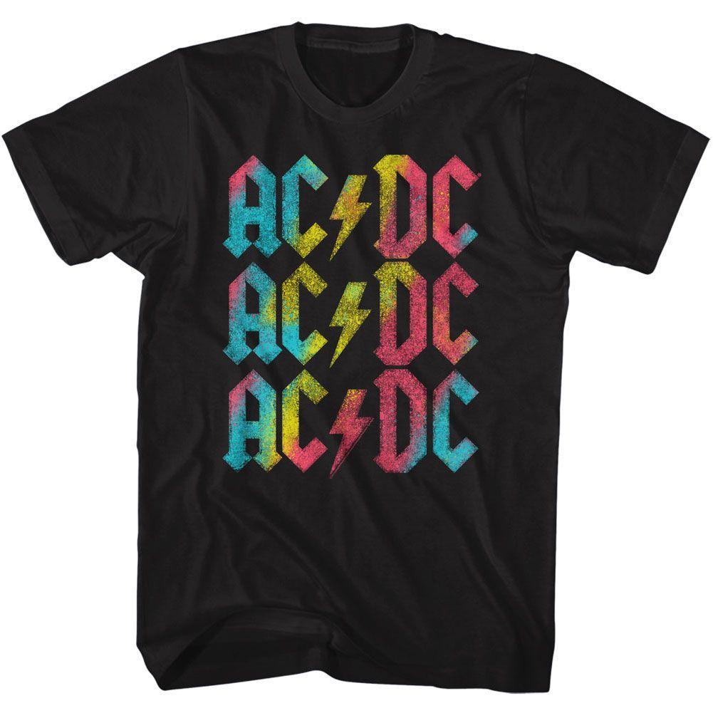 AC/DC - Rainbow Repeat Boyfriend Tee Hoodie, Sweatshirt | ZylaModa.com