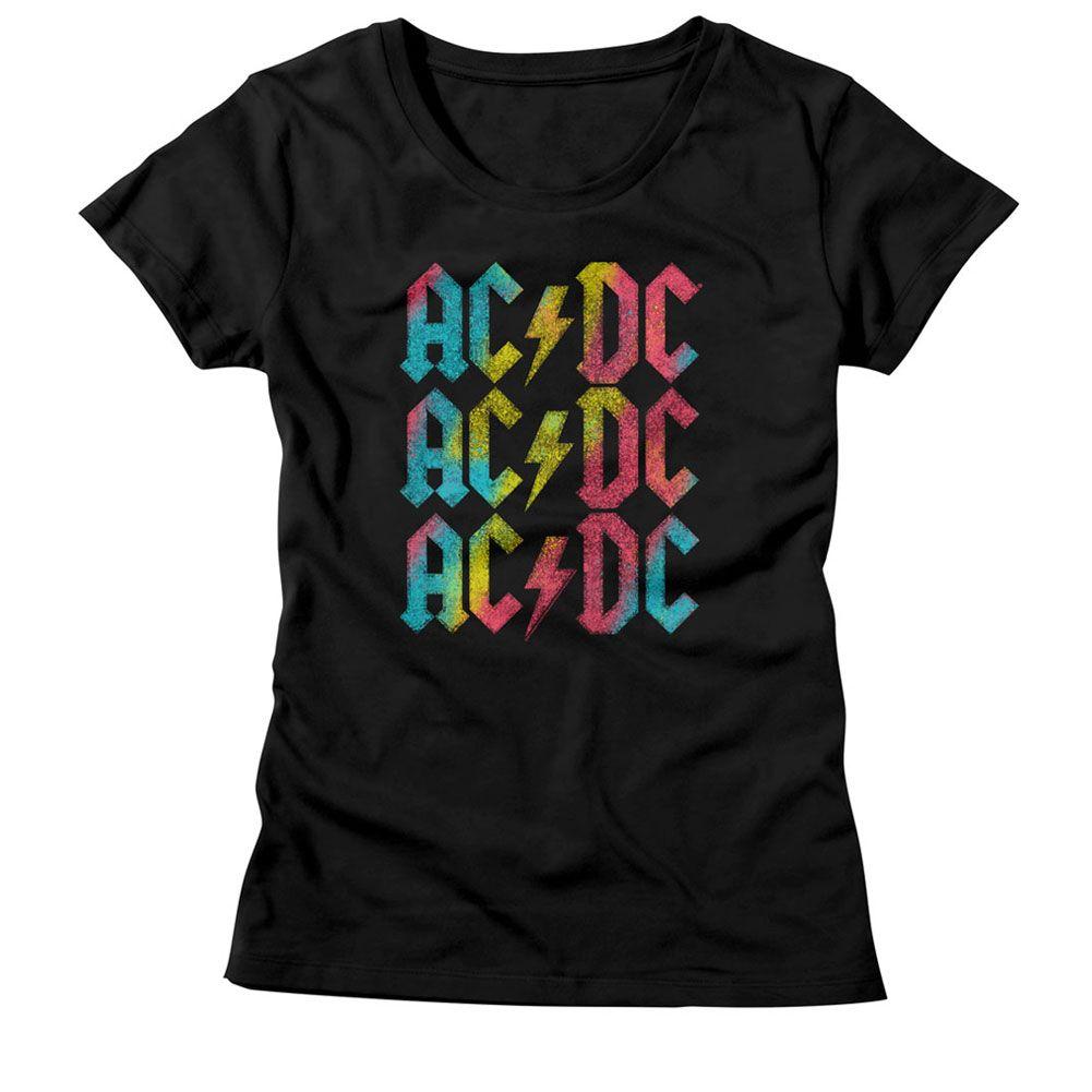 AC/DC - Rainbow Repeat Womens T-Shirt Hoodie, Sweatshirt | ZylaModa.com