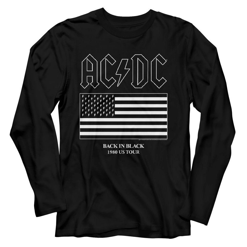 AC/DC - US Tour Flag Long Sleeve Boyfriend Tee Hoodie, Sweatshirt | ZylaModa.com (Image 2)