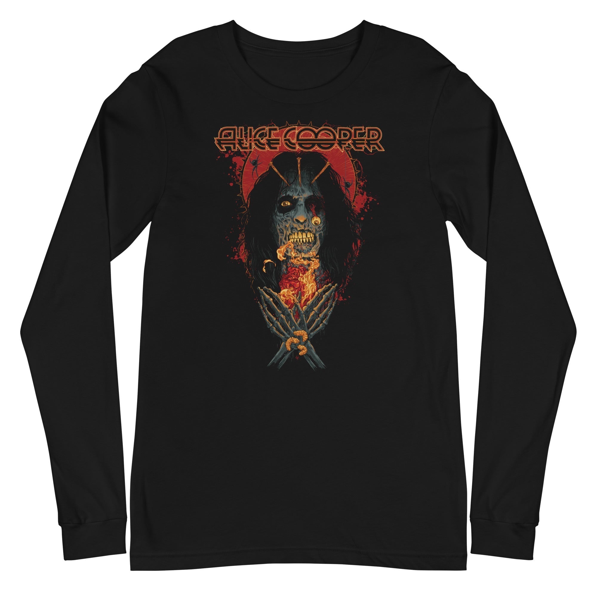 Alice Cooper - Skeleton Long Sleeve T-Shirt Hoodie, Sweatshirt | ZylaModa.com