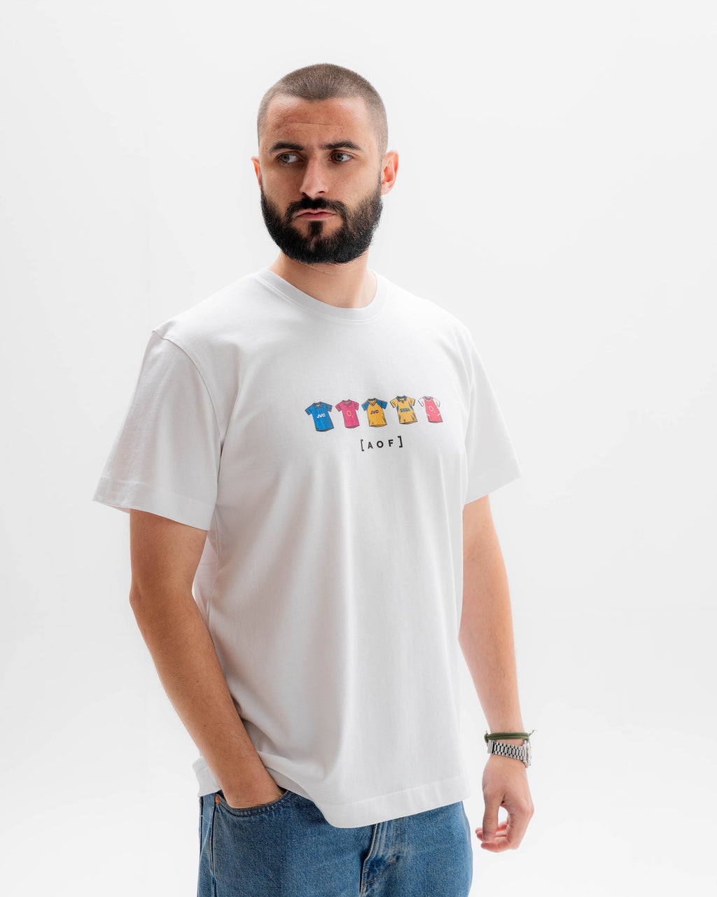 AFC Printed Classics White Tee Hoodie, Sweatshirt | ZylaModa.com (Image 3)