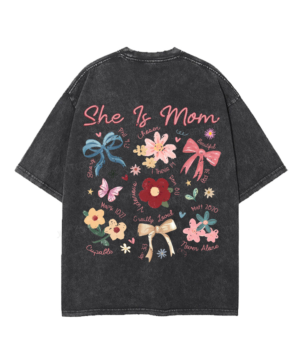 She Is Mom Double Sided Unisex Washed Christian T-shirt Style001 Hoodie, Sweatshirt | ZylaModa.com (Image 3)