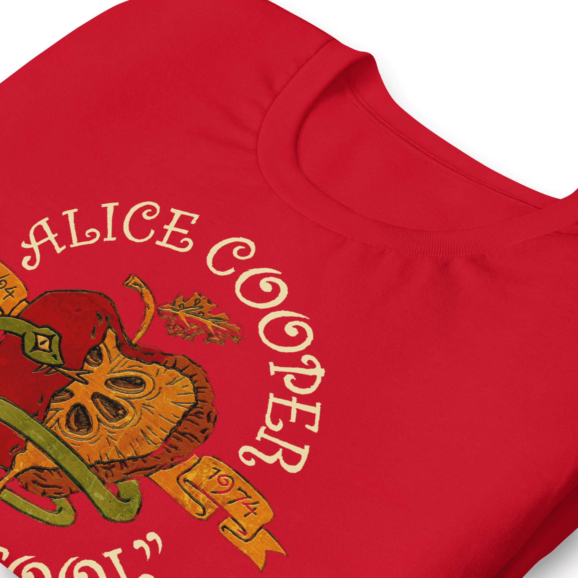 Alice Cooper Old School Jumbo Print Mens T Shirt Red Hoodie, Sweatshirt | ZylaModa.com (Image 2)
