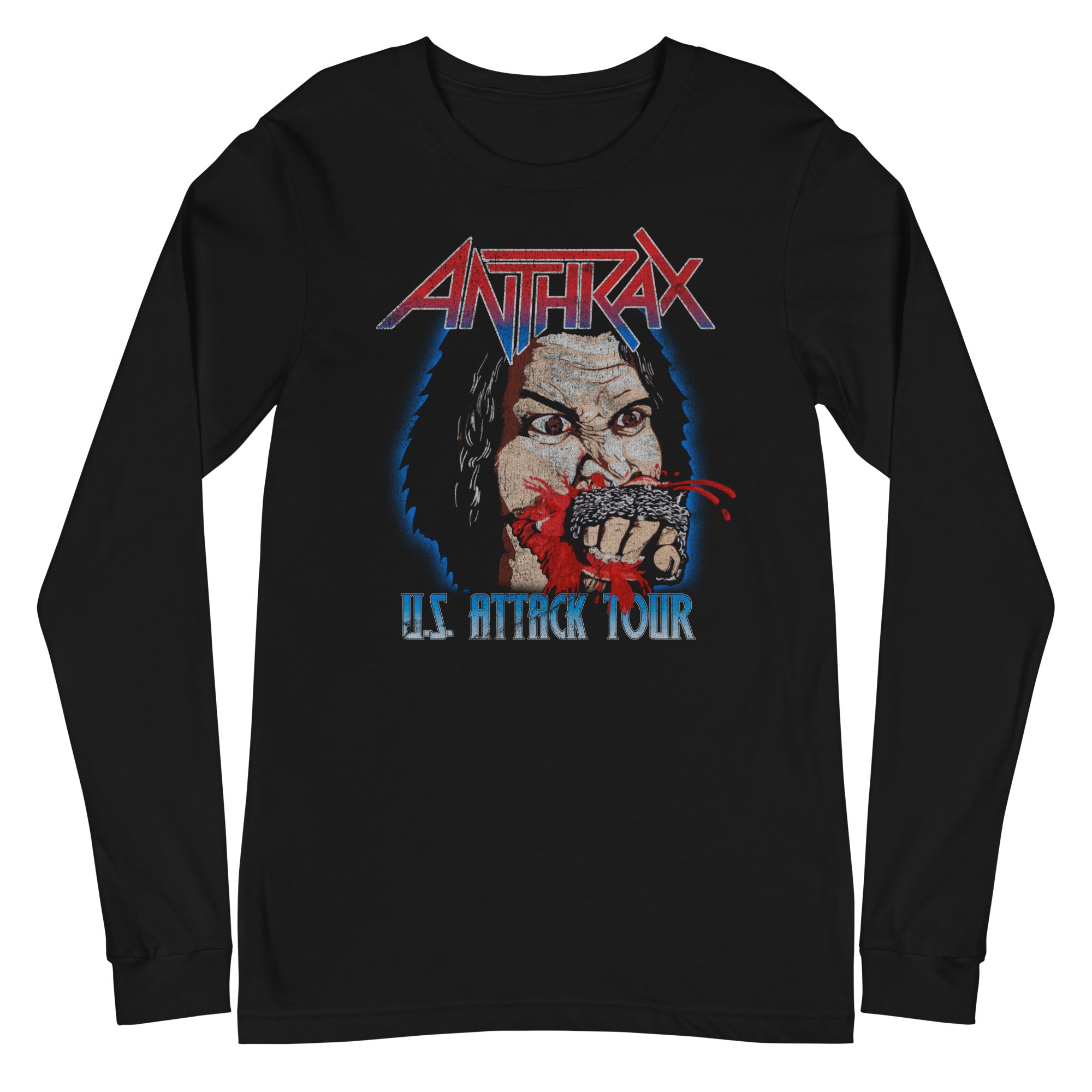 Anthrax US Attack Tour Mens Long Sleeve T Shirt Black Hoodie, Sweatshirt | ZylaModa.com
