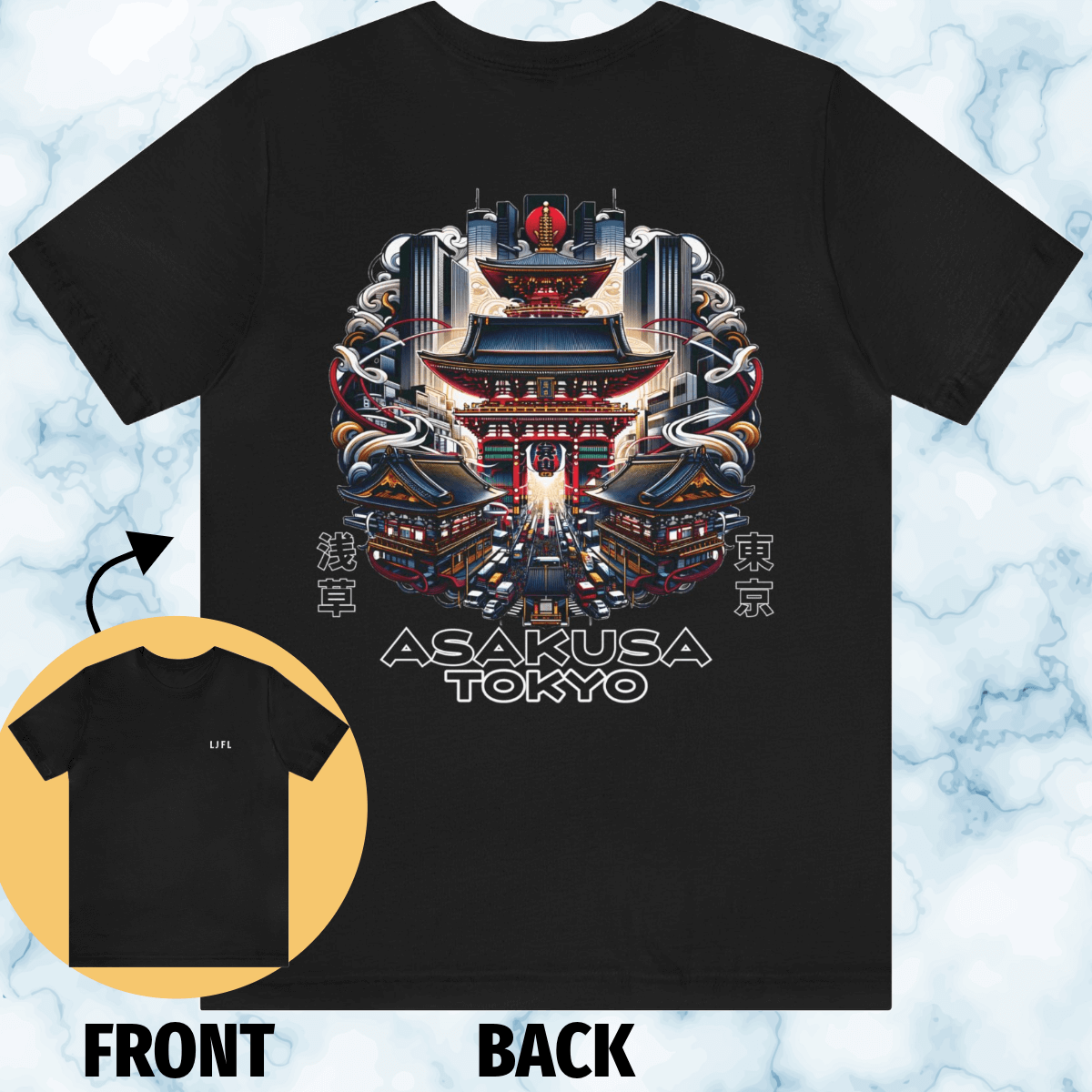 Beautiful Asakusa Unisex Tee (Back Print) Hoodie, Sweatshirt | ZylaModa.com (Image 1)