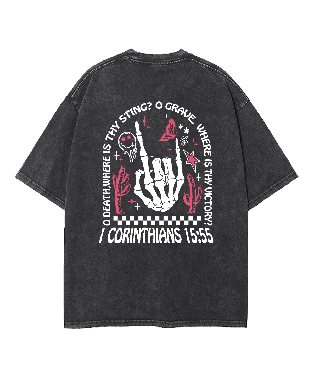 O Death Where Is Thy Sting Double Sided Washed Christian T-shirt Hoodie, Sweatshirt | ZylaModa.com (Image 4)
