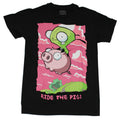 Invader Zim Mens T-Shirt - Ride that Piggy Pink Background Hoodie, Sweatshirt | ZylaModa.com