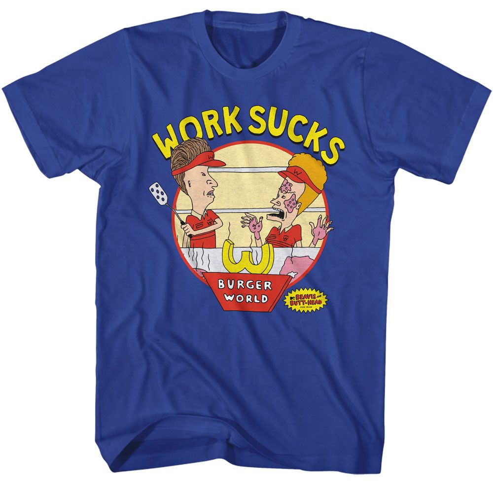 Beavis And Butthead - Work Sucks Boyfriend Tee Hoodie, Sweatshirt | ZylaModa.com