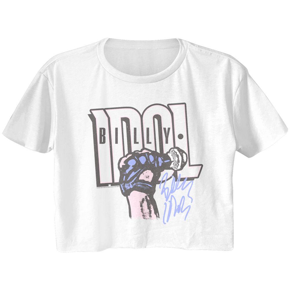 Billy Idol Idol Fist Womens Crop Tee Hoodie, Sweatshirt | ZylaModa.com