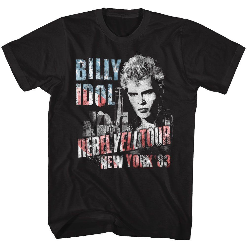 Billy Idol NY '83 Flag-Ish T-Shirt Hoodie, Sweatshirt | ZylaModa.com (Image 2)