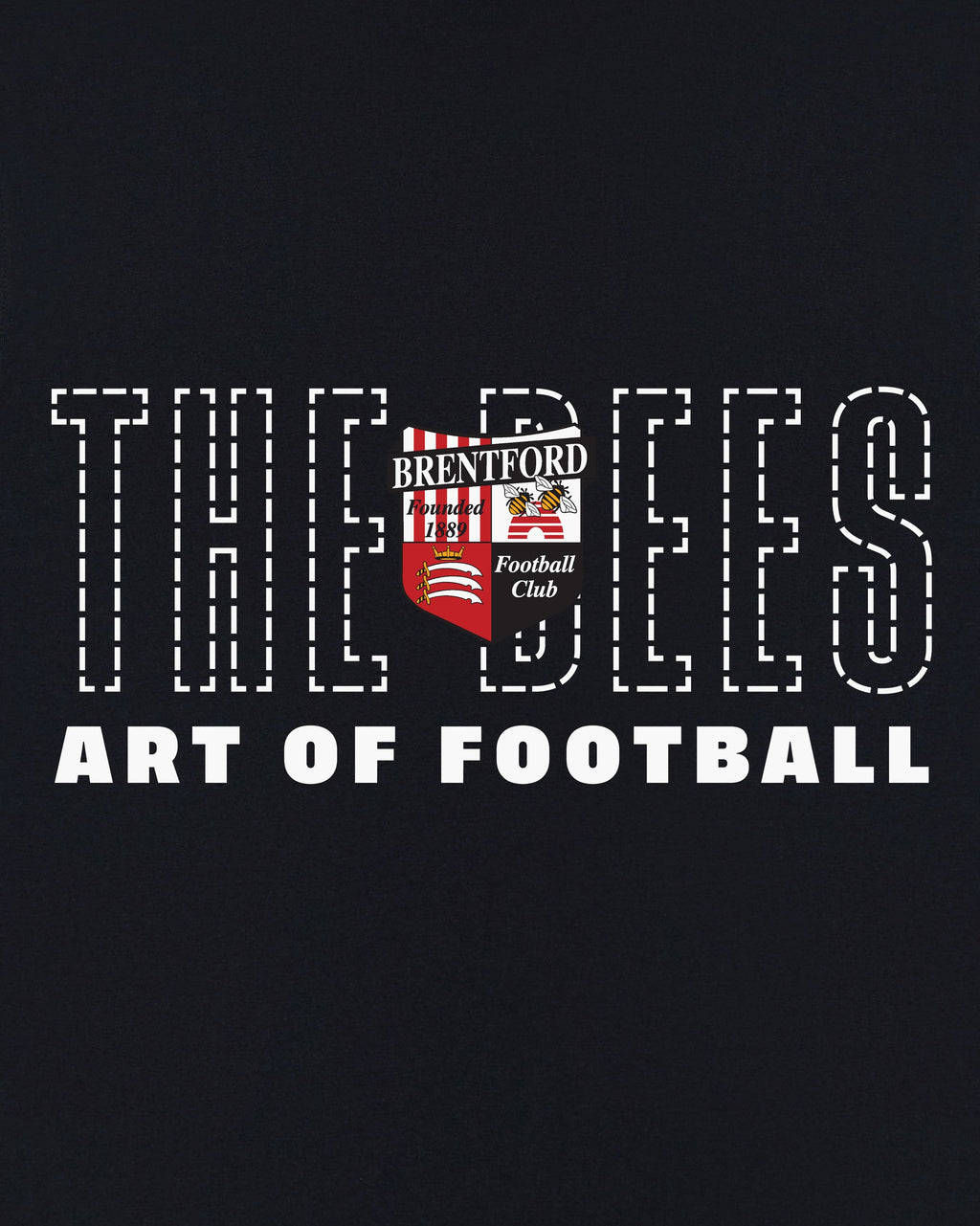 Brentford 90s Black Tee Hoodie, Sweatshirt | ZylaModa.com (Image 2)