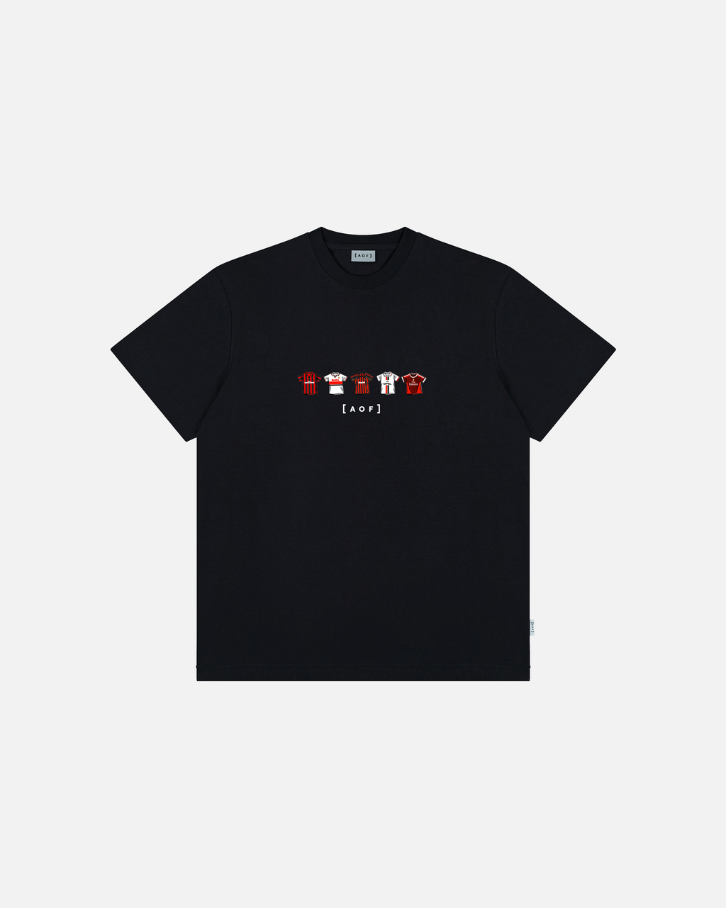 AC Printed Classics Black Tee Hoodie, Sweatshirt | ZylaModa.com (Image 1)