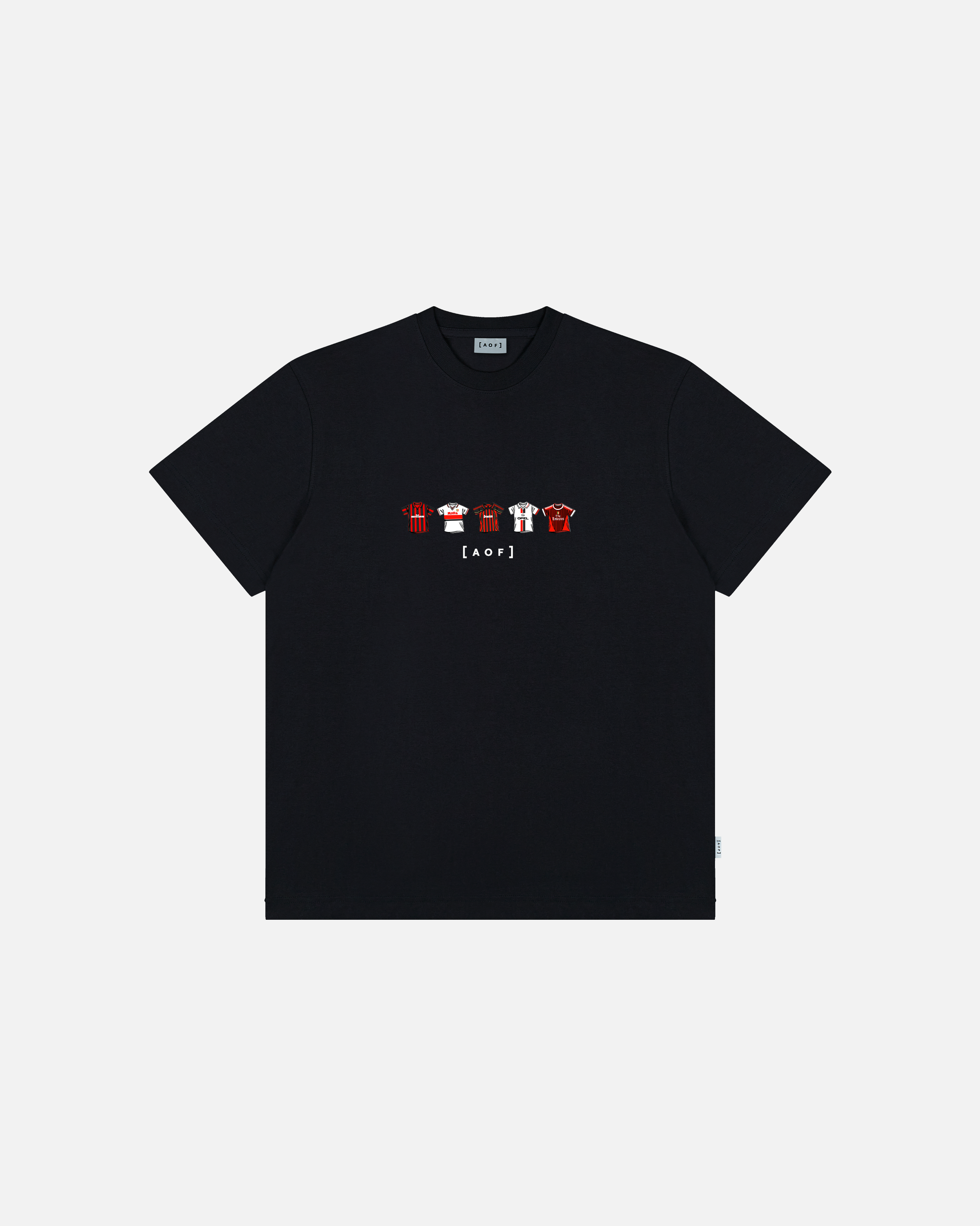 AC Printed Classics Black Tee Hoodie, Sweatshirt | ZylaModa.com (Image 1)