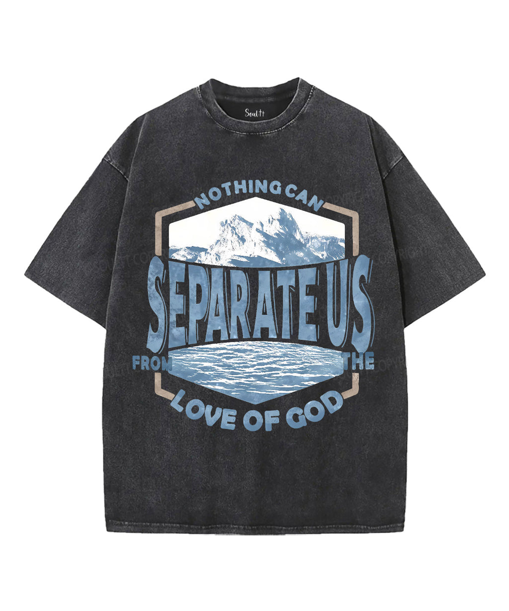 Nothing Can Separate Us Unisex Washed Christian T-shirt Hoodie, Sweatshirt | ZylaModa.com (Image 1)