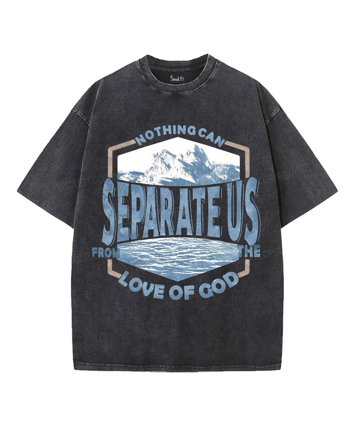 Nothing Can Separate Us Unisex Washed Christian T-shirt Hoodie, Sweatshirt | ZylaModa.com (Image 1)