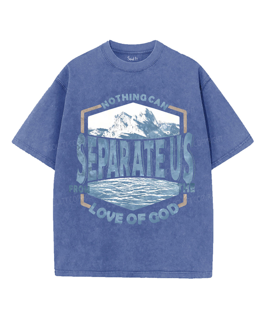 Nothing Can Separate Us Unisex Washed Christian T-shirt Hoodie, Sweatshirt | ZylaModa.com (Image 4)