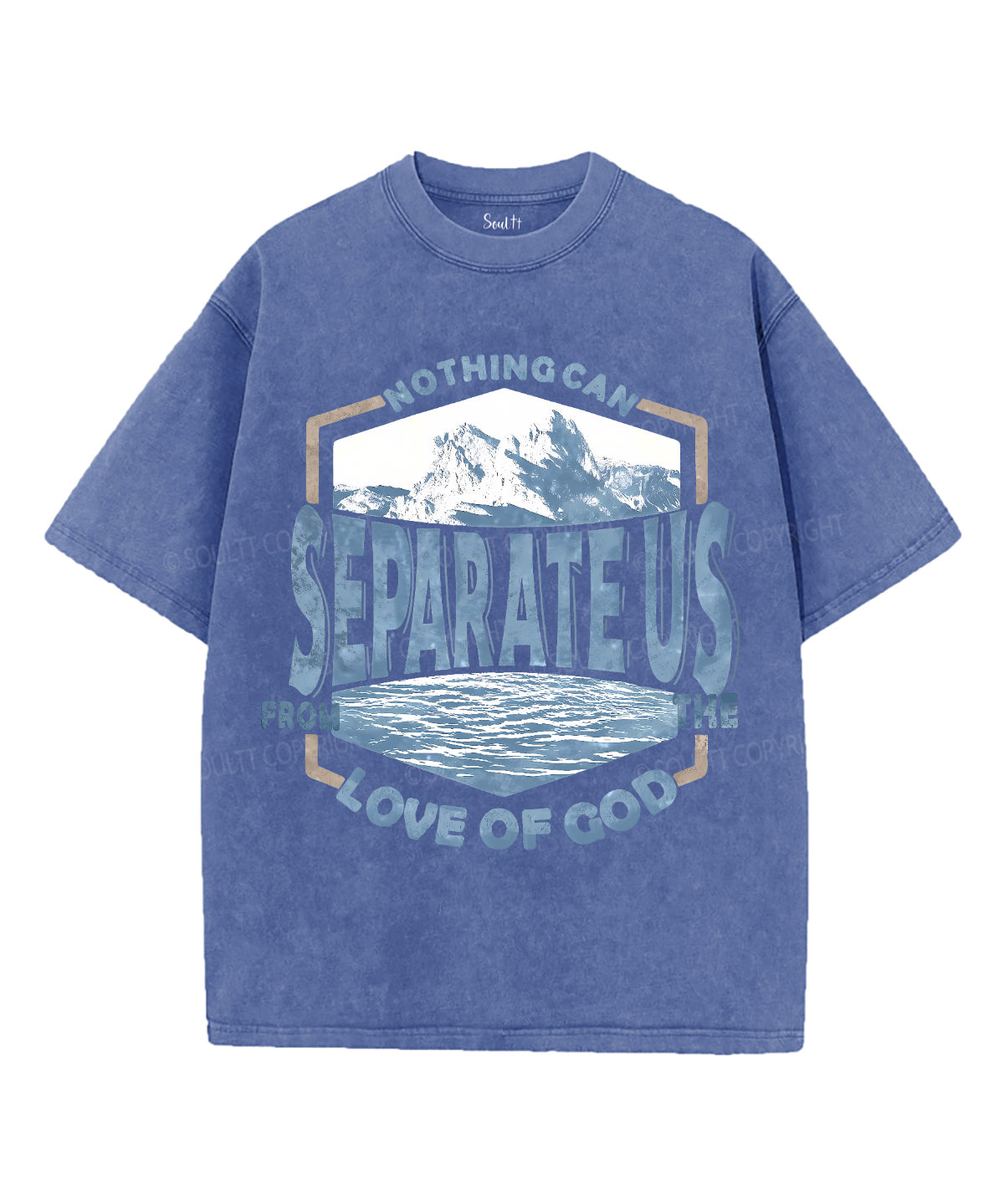 Nothing Can Separate Us Unisex Washed Christian T-shirt Hoodie, Sweatshirt | ZylaModa.com (Image 4)