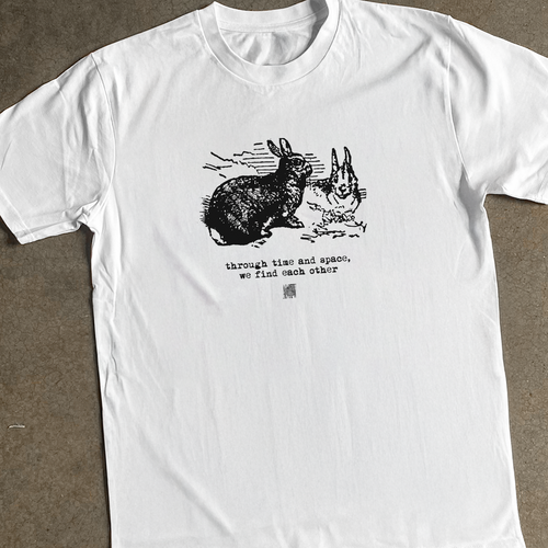 'THROUGH TIME AND SPACE' RABBITS HEAVY FADED TEE Hoodie, Sweatshirt | ZylaModa.com (Image 2)
