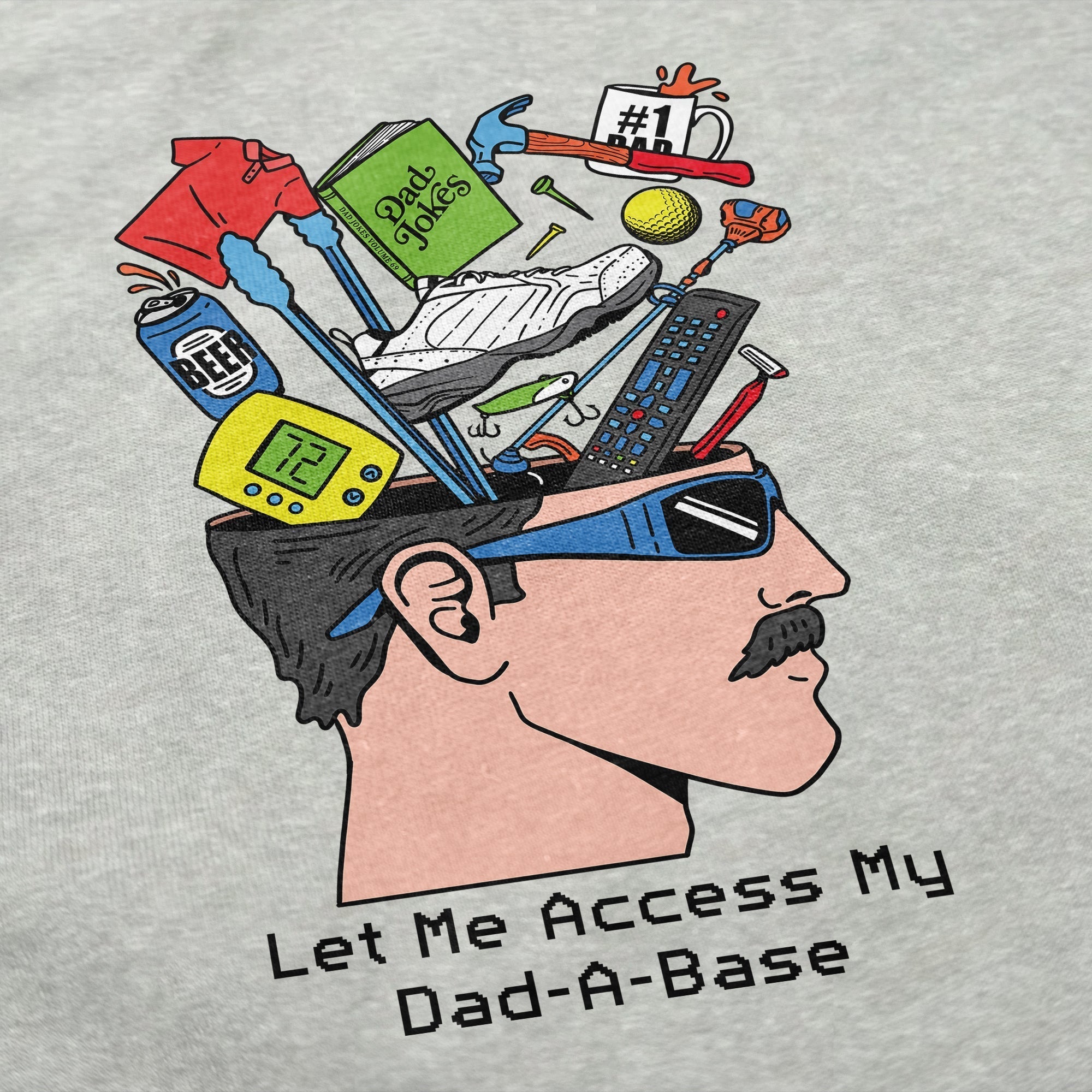 Dad A Base Crewneck Sweatshirt T-Shirts, Hoodie | ZylaModa.com (Image 2)