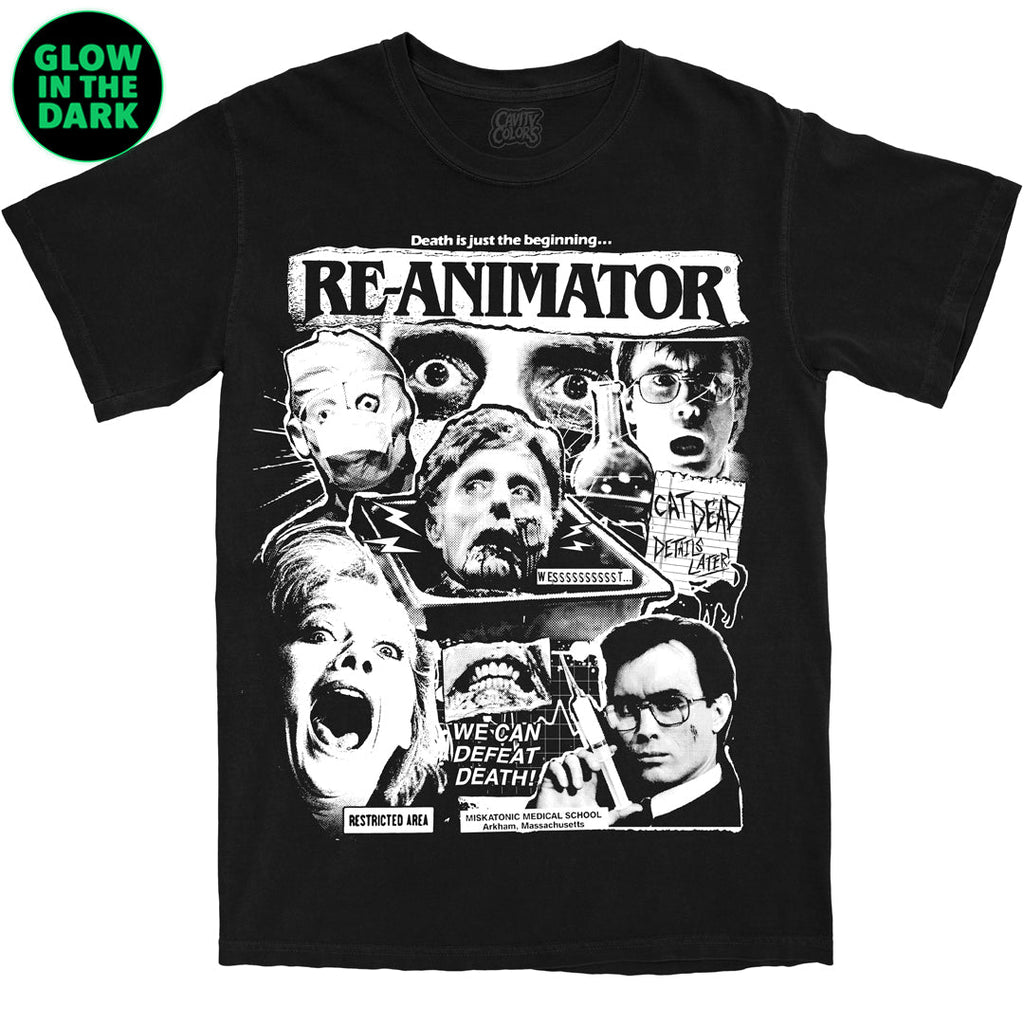 RE-ANIMATOR: DEATH DEFEATED - T-SHIRT - COMFORT COLORS (GLOW IN THE DARK) Hoodie, Sweatshirt | ZylaModa.com (Image 1)