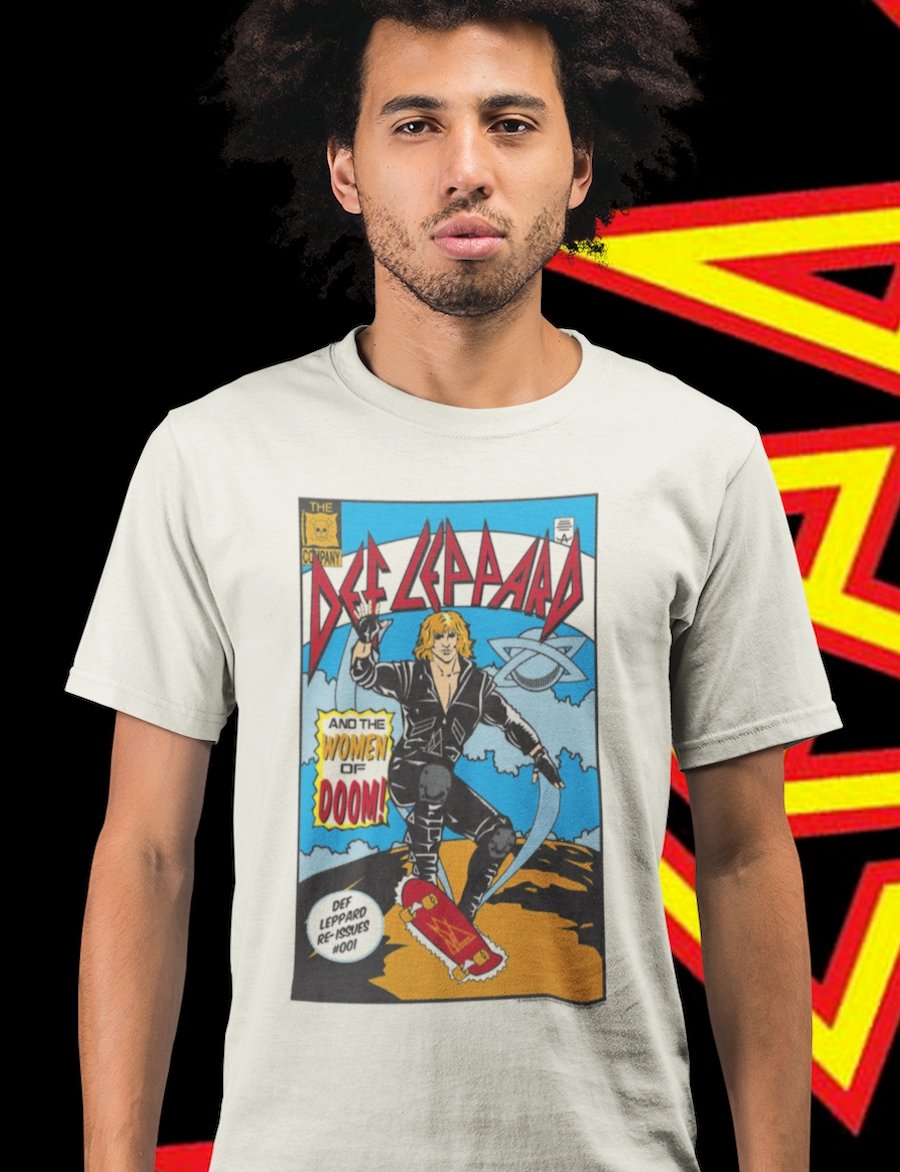 Def Leppard Comic T-Shirt Hoodie, Sweatshirt | ZylaModa.com (Image 1)